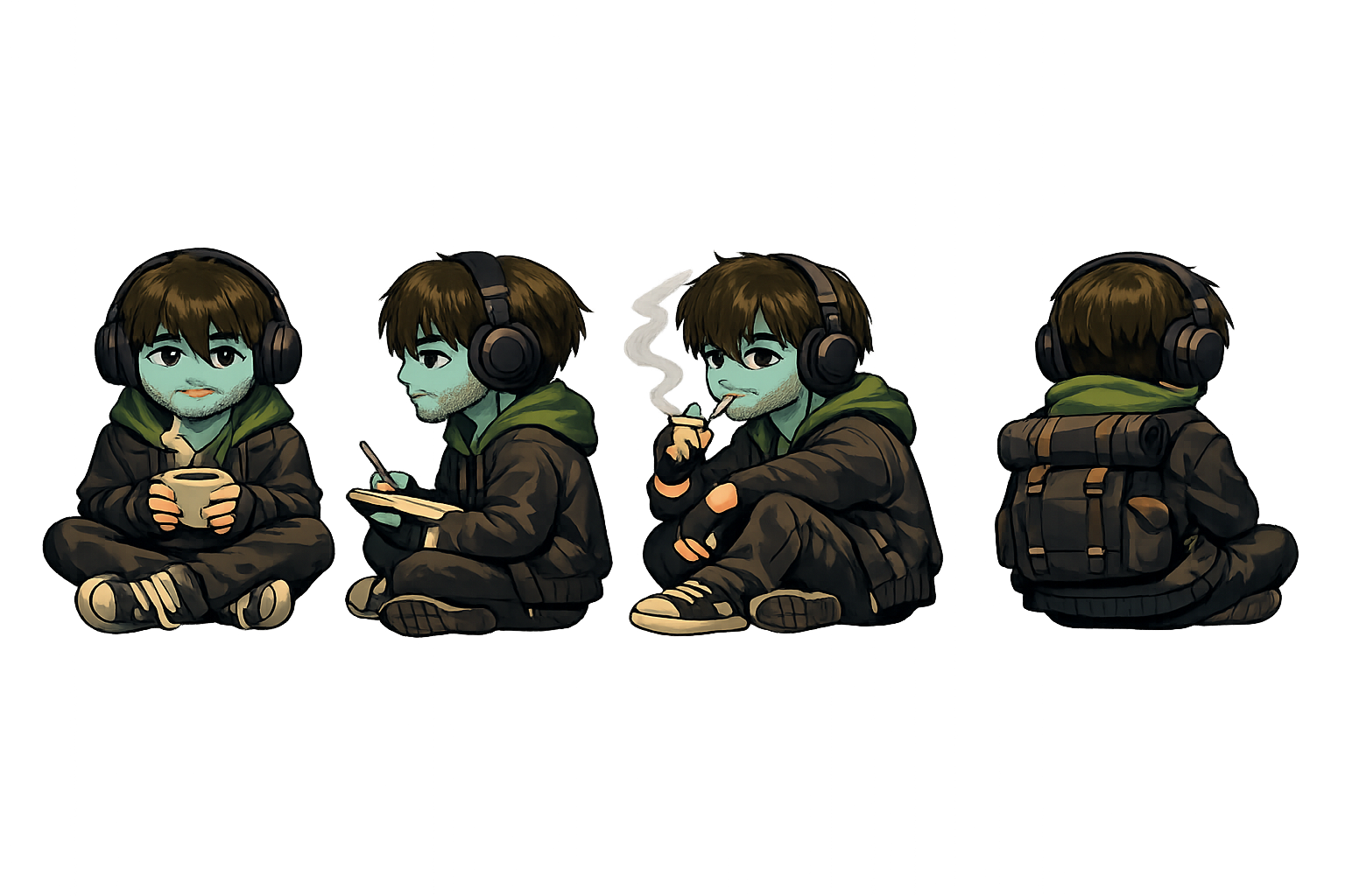 Zen Character - 4 poses